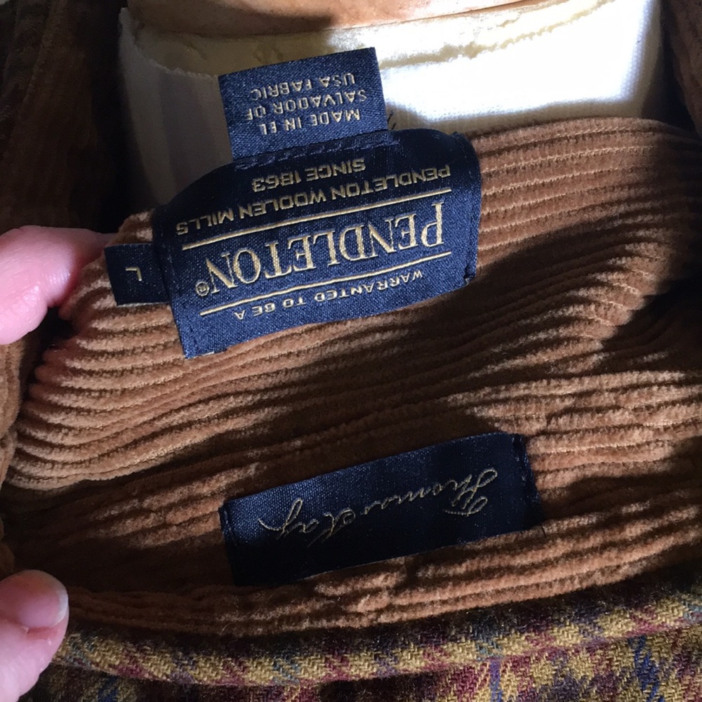 Pendleton Virgin Wool Button Down Flannel Shirt I… - image 7